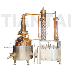 Equipo de Destilación Semiautomático de Alta Eficiencia de 500L |   Columna de vapor eléctrica de cobre y acero inoxidable para alambique de whisky/ginebra - Product Image 2