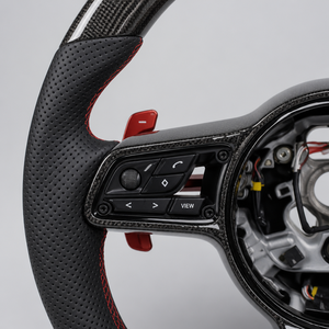 Volant sport en fibre de carbone pour Porsche <span class=keywords><strong>911</strong></span> <span class=keywords><strong>Carrera</strong></span> Boxster Cayman Macan avec boutons de commande intégrés - Product Image 4