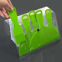 Lot de 5 Spatules en Plastique Flexibles pour Enduit, Grattoir de Peinture, Outils Muraux DIY pour le Placage de Cloisons Sèches, 2/4/6/8/10 Pouces