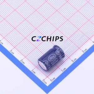 Condensateur électrolytique en aluminium à montage traversant RJA102M1EBK-1016, composant à montage traversant THT, D10xL16mm 1000uF 20% 25V 5mm - Product Image 1