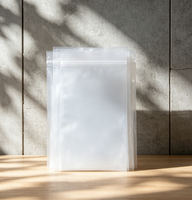 Sac de rangement sous vide antistatique en PET blanc brillant avec fenêtre transparente, plastique de qualité alimentaire pour noix, en-cas, sucre