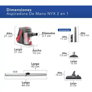 RCA Nyx RC-A1 leggero aspirapolvere portatile 2-in-1 senza sacchetto USB fonte di alimentazione per la casa e l'auto-grigio - Product Image 3