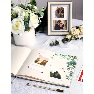 Libro degli Ospiti Premium per Matrimonio con Cornice Ovale Dorata, Album per Incollare Foto e Registro degli Invitati - Product Image 5