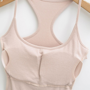 Channel Débardeur court rembourré de qualité supérieure, dos nageur, extensible, col carré, coupe ajustée, pour le sport, la gym, le yoga, style Y2K, soirée et camisole - Product Image 5