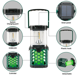 Linterna de Camping Solar Recargable TORCH 2 en 1, Luz LED, Mata Mosquitos, 3 Modos, Portátil, Luz UV, Clasificación IP65 - Product Image 3
