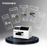 Imprimante d'autocollants UV CMYK automatique PodNEX A3 DX7 pour coques de téléphone en plastique/PVC et petites entreprises - Multicolore 2400 DPI