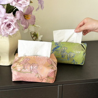 Sacs de rangement personnalisés avec logo, pochette à serviettes pour la maison, le bureau, la chambre, la salle à manger, sac cosmétique portable, pochette à mouchoirs florale pour bureau