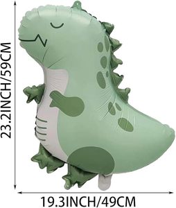 Globo de Aluminio Metálico de Dinosaurio Verde Pastel, Lindo y Grande, para Decoración de Fiestas de Cumpleaños Infantiles con Temática de Dinosaurios - Product Image 5