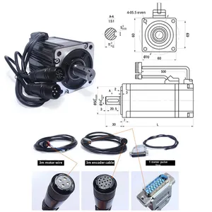 Kit de Servomotor <span class=keywords><strong>60ST</strong></span>-<span class=keywords><strong>M01930</strong></span>, Servomotor de CA Monofásico + Controlador, 1.91N.M, 600W, 115/120V, 3000 RPM, 2 Años de Garantía - Product Image 3