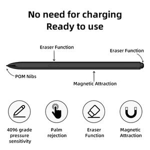 Stylet magnétique EMR Haozee pour Remarkable 2, 4096 niveaux de pression et détection d'inclinaison, rejet de la paume, pointes remplaçables - Product Image 2