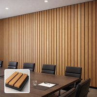 Panneau mural en lattes de bois, panneau acoustique pour les bureaux et les sièges sociaux, utilisation intérieure