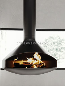 Chimenea <span class=keywords><strong>de</strong></span> Leña para Interiores <span class=keywords><strong>de</strong></span> Acero al Carbono Negro Mate con Formas Personalizadas y Chimenea - Product Image 2
