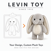 Boneka Gajah Lucu Kawaii Telinga Panjang Mainan Lembut Produsen Grosir OEM Kustom untuk Merek