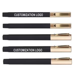 Stylo bille personnalisé en métal de luxe pour cadeaux d'entreprise, promotion de marque, fournitures de bureau, stylo d'écriture carré - Product Image 4