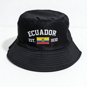 Sombrero de Pescador con Bordado 3D de la Bandera de Ecuador 2026, Protección Solar para Exteriores, Sombrero de Moda Versátil para Playa de Verano - Product Image 1