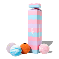Boîte vide personnalisée pour bombes de bain effervescentes véganes en gros avec fenêtre transparente, idéale pour coffret cadeau de Noël ou cracker de spa
