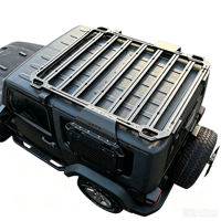 Platform Rak Atap Aluminium untuk Jeep Wrangler JK JL JKU JLU 2 Pintu 4 Pintu Pengangkut Kargo Overland