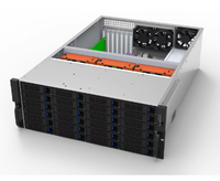 Boîtier de serveur 4U avec 24 baies Hotswap, compatible SATA ou SAS, avec backplane SATA ou Mini SAS ou 8643 disponible