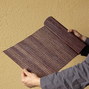 Lacquered bamboo woven tea mat, handmade Chinese retro bamboo curtain, Zen-inspired tea mat, table runner, tea ceremony - Product Image 1