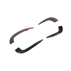 Alerones Delanteros para Parachoques de Coche, Divisores de Aire para <span class=keywords><strong>Audi</strong></span> <span class=keywords><strong>RS3</strong></span> <span class=keywords><strong>Sedan</strong></span> 2017 2018 <span class=keywords><strong>2019</strong></span>, Divisores de Parachoques Delanteros, Rejillas de Ventilación, Alerones de Fibra de Carbono - Product Image 2
