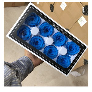 Roses immortelles, 8/lot, fleur <span class=keywords><strong>immortel</strong></span>, plantes conservées, pour la tête - Product Image 1