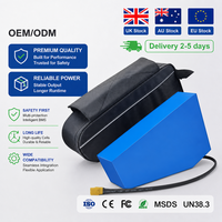 Batterie de vélo électrique triangulaire 48V 52V 60V 72V 20Ah 30Ah 40Ah, étanche, grand sac de batterie triangulaire avec chargeur pour VTT électrique