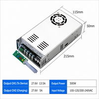 Chargeur UPS 500W avec fonction d'alimentation à découpage, alimentation industrielle 12V 25A 24V 13.5A, chargeur de batterie 13.8V 27.6V, onduleur de secours 500W