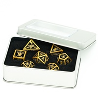 Pour Udixi haute qualité RPG jeux de société jeu de dés bouclier creux dés polyédriques en métal pour donjons et Dragons
