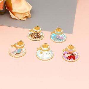 Botella de poción Animal marino Medusas Pulpo Cangrejo Esmalte Océano <span class=keywords><strong>Mar</strong></span> Encantos para <span class=keywords><strong>la</strong></span> fabricación de joyas - Product Image 3