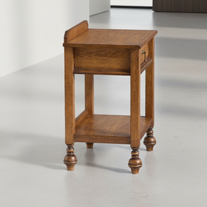 Mesita de Noche Moderna de Lujo MYHOME, Cerrada, de Madera de Roble Macizo, con 1 Cajón, <span class=keywords><strong>Mueble</strong></span> para Dormitorio - Product Image 4