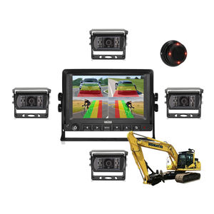 Sistem pemantauan tabrakan AI Forklift sistem penghindar pejalan kaki sistem pemantau muatan titik buta 5.000 membantu pencitraan empat arah - Product Image 6