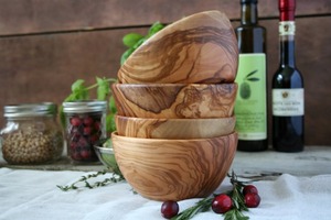 Most Selling Wooden Salad Bowl Natural Wood Kitchenware for Dining <b>Table</b> and Catering Available At Wholesale Price - Product Image 4