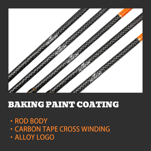 Пользовательские 1,8 м/2,1 М/2,4 м углеродное волокно Baitcasting рыболовная удочка для морского речного озера углеродное волокно рыболовная удочка - Product Image 4