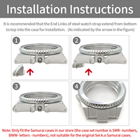 Bracelet en acier samouraï MOD compatible avec le boîtier de montre SKX, bracelet brossé, fermoir à double verrouillage avec bouton poussoir, accessoires de remplacement pour montres