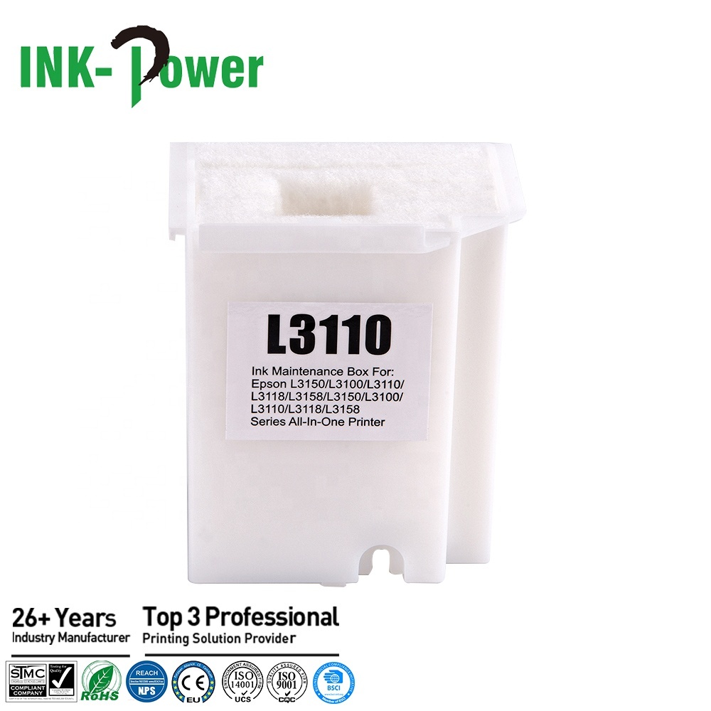 INK-мощность L3110 L1110 Совместимость отработанных чернил губки обслуживания Коробка для Epson L3150 L3100 L3110 L3158 принтер