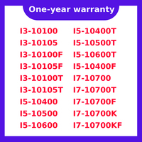 I3-10100 10105 F I5-10400 T 10105 10500 FE10600KF I7-10700 K G5905 CPU en boîte et en plateau