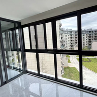Fenêtres en aluminium pour maisons, fenêtre coulissante à pont thermique, résistante au vent, étanche, insonorisée, isolation thermique, Energy Star