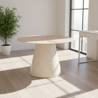 Table à manger ronde en bois moderne et peu encombrante pour la maison, l'appartement, l'hôtel et le café - Stable et multifonctionnelle