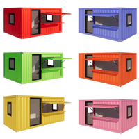 Conteneur Modulaire Préfabriqué Mobile 20 pieds Personnalisé pour Magasin, Café, Hôtel, Maison, Bar, en Panneaux Sandwich d'Acier Respirants et Plats