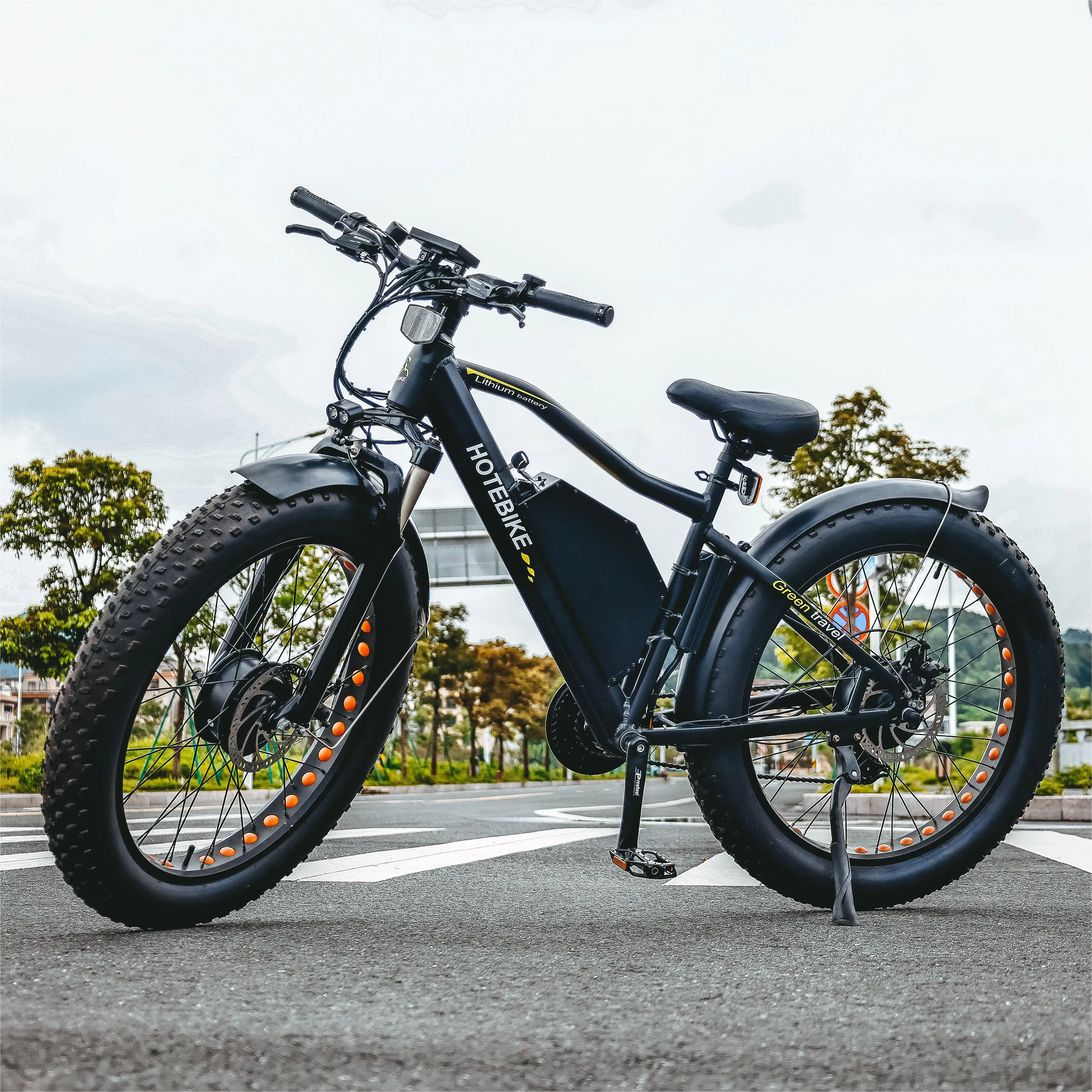 En kaliteli 21 hız 1000w çift motorlu elektrikli bisiklet Ebike dağ yol bisikleti