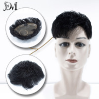 Matériaux de haute qualité Excellent toupet Soie naturelle Top Base Perruque Pièce Tout fait à la main Toupet de cheveux humains pour hommes