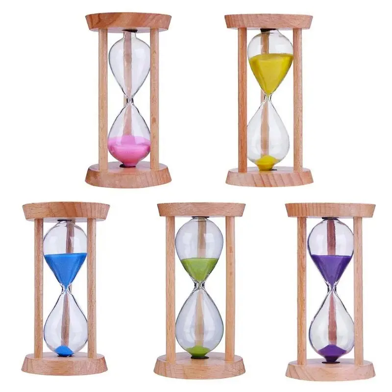 फैक्टरी लकड़ी Hourglass टाइमर 1/2/3/5/10/15/30 मिनट दिलचस्प बच्चे Brushing रेत लवली क्रिसमस उपहार लकड़ी रेत टाइमर