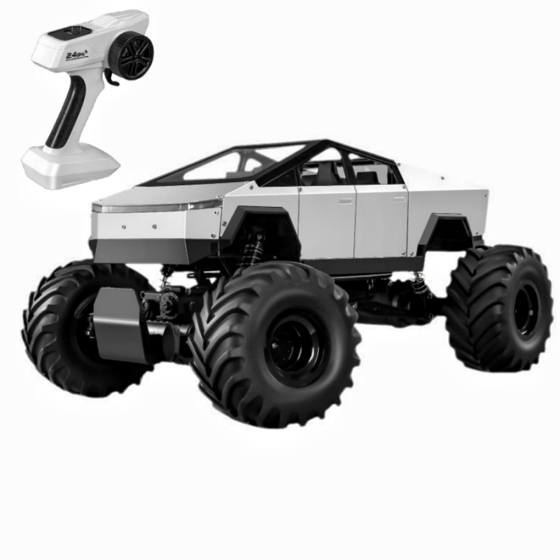 2024 RC modello di auto con telecomando 1:8 a quattro ruote motrici fuoristrada ad alta velocità Tesla Cyberpickup in lega Boy Bigfoot Racing RC giocattoli