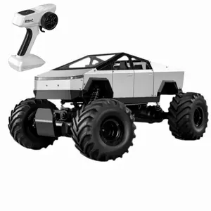 Mobil remote control 1:8 RC 2024, mainan RC balap kaki besar kecepatan tinggi off-road Tesla Aloi untuk anak laki-laki