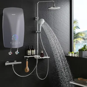 Professional 8800W 12KW Tankless Water Heater Instant Electric Geyser Bathroom Home Hotel Sink Kitchen Plastic Housing Shower