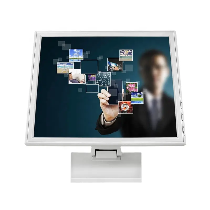 Monitor 17 "layar sentuh, monitor 17 inci TFT LED LCD POS layar sentuh