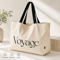 Sac fourre-tout en toile de coton durable pour le quotidien, avec poignée renforcée et soufflet de fond, grande capacité, fabrication OEM professionnelle