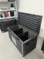 Valise de transport pour câbles PE, détachable, empilable, avec roulettes pivotantes, séparateurs mobiles, économique pour l'audio de scène