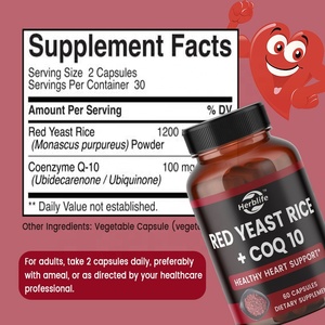 Cápsulas de Arroz de Levadura Roja con CoQ10 de Marca Privada OEM, Suplemento para un Nivel de Colesterol Saludable y Apoyo para la Salud del Corazón - Product Image 2