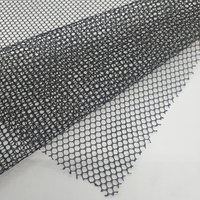 Tissu en maille hexagonale 100% polyester enduit de PE 40-42g/m2 pour rideaux, ameublement et textile de maison